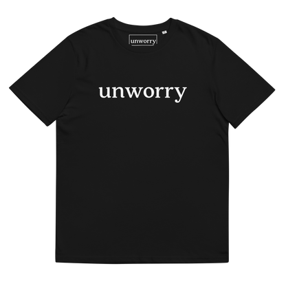 unworry Unisex organic cotton t-shirt - white logo
