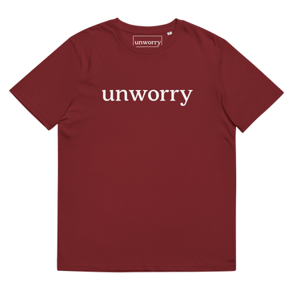unworry Unisex organic cotton t-shirt - white logo