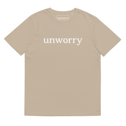 unworry Unisex organic cotton t-shirt - white logo