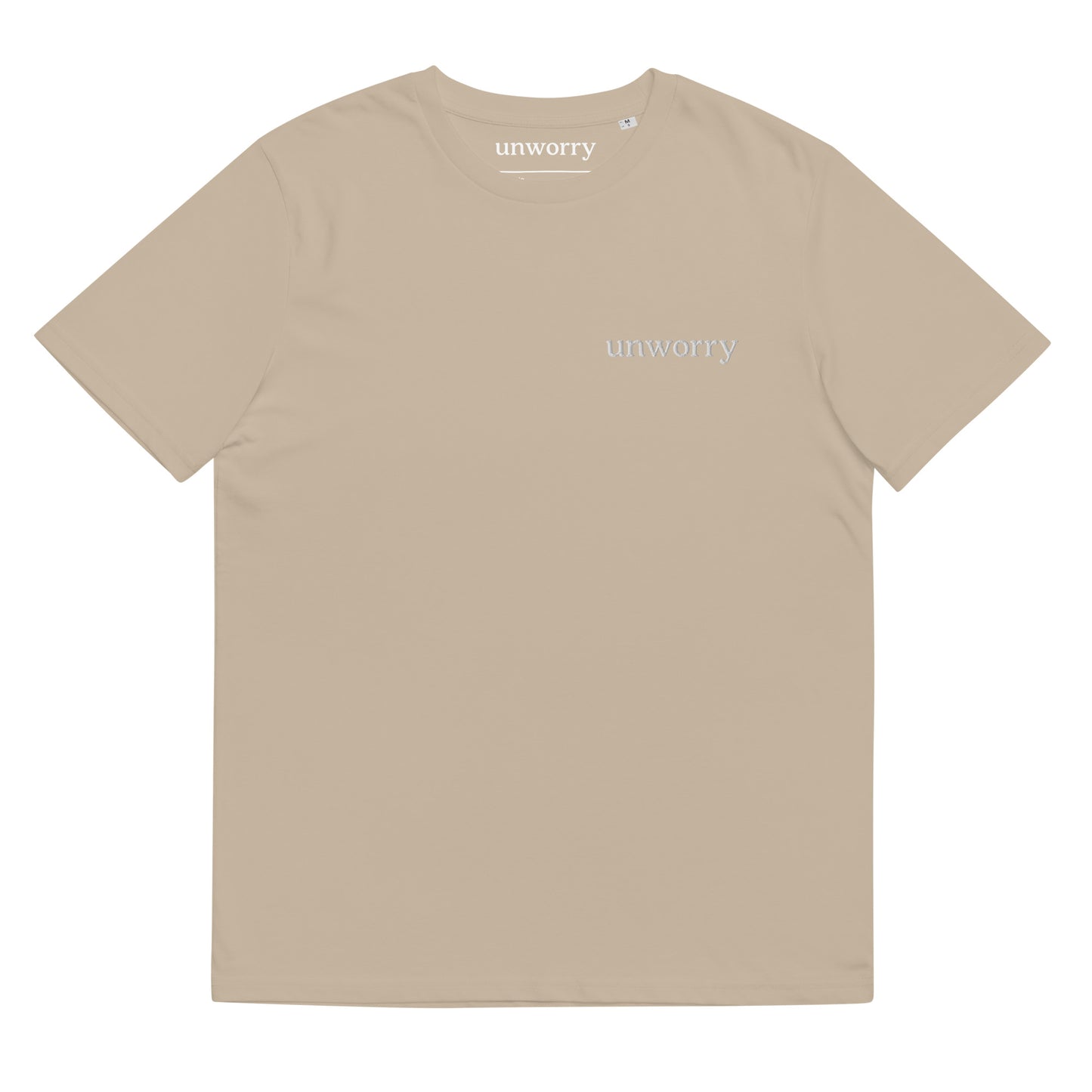 unworry Unisex organic cotton t-shirt (embroidered chest logo)
