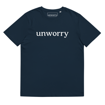 unworry Unisex organic cotton t-shirt - white logo