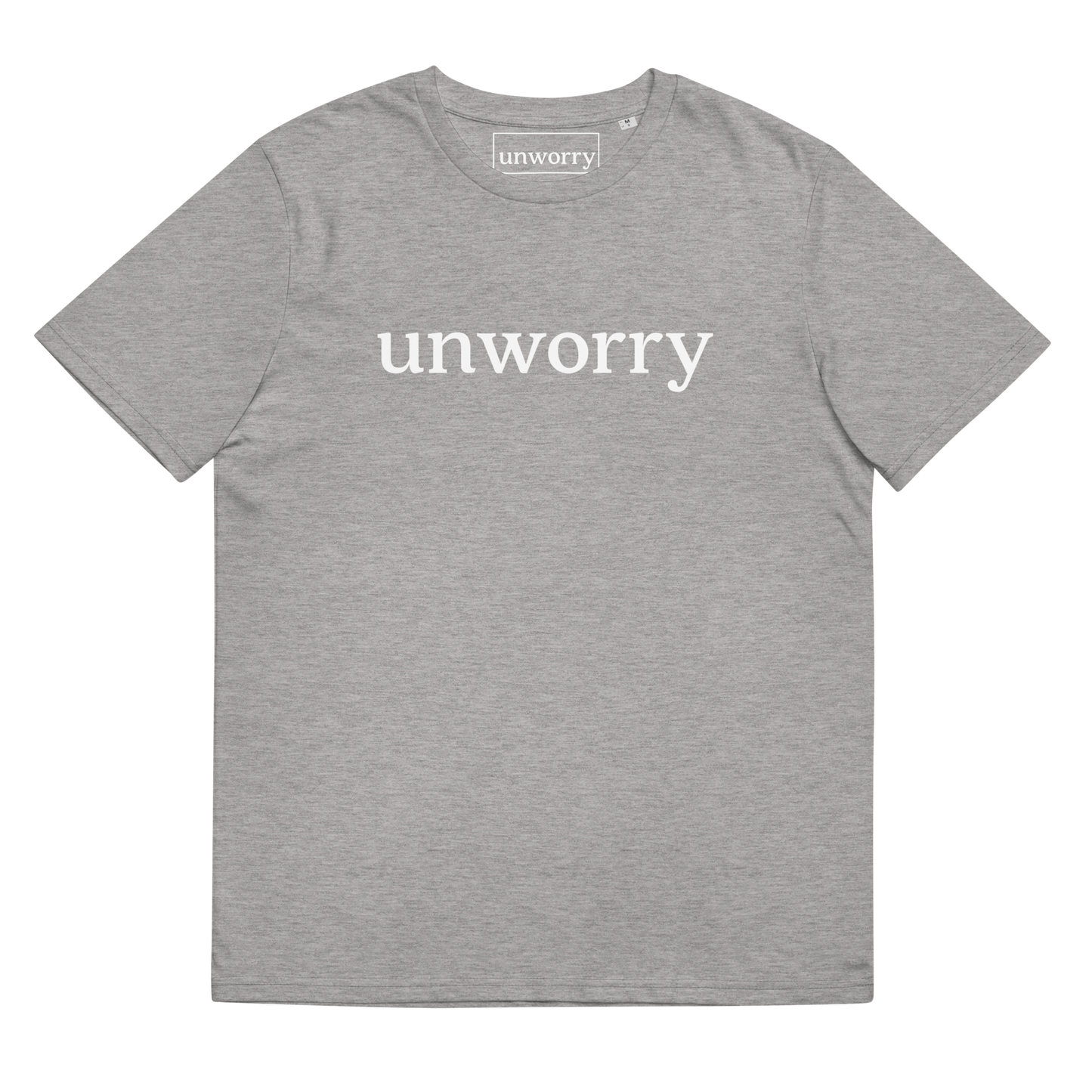 unworry Unisex organic cotton t-shirt - white logo