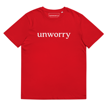 unworry Unisex organic cotton t-shirt - white logo