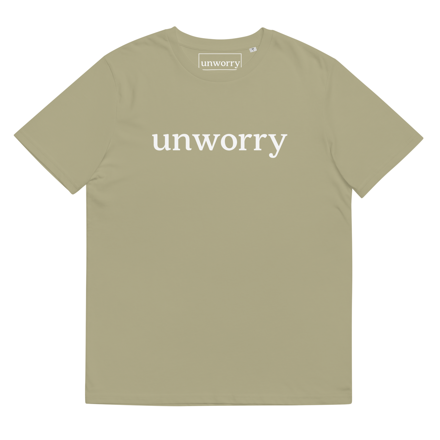 unworry Unisex organic cotton t-shirt - white logo