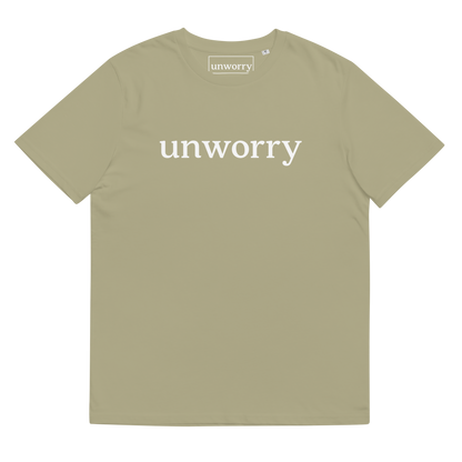 unworry Unisex organic cotton t-shirt - white logo