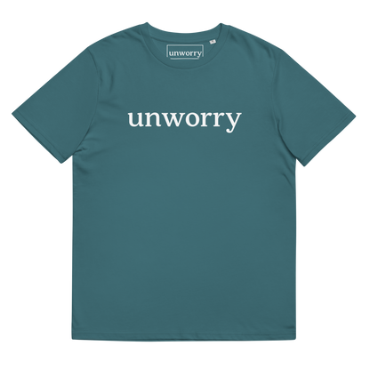 unworry Unisex organic cotton t-shirt - white logo