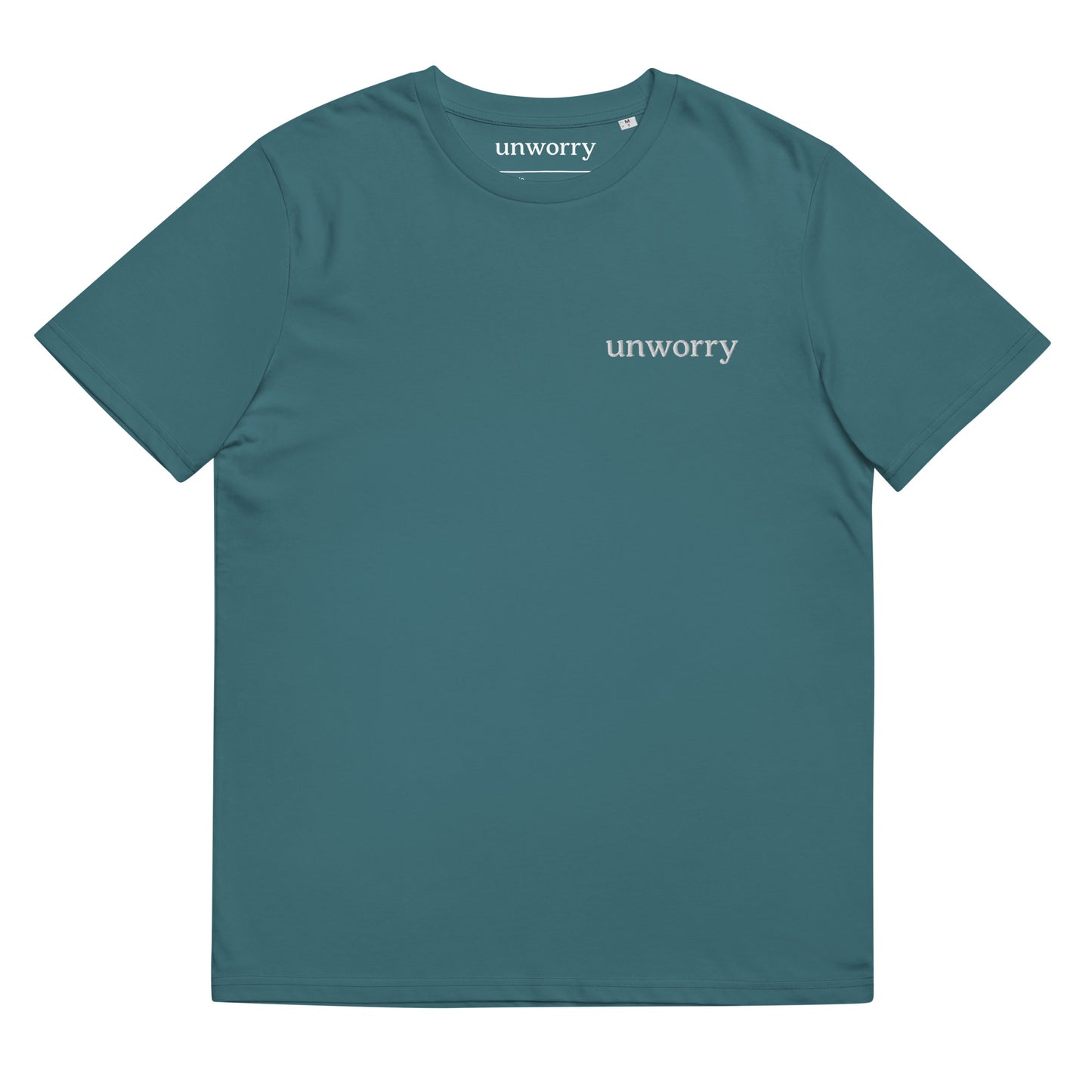 unworry Unisex organic cotton t-shirt (embroidered chest logo)