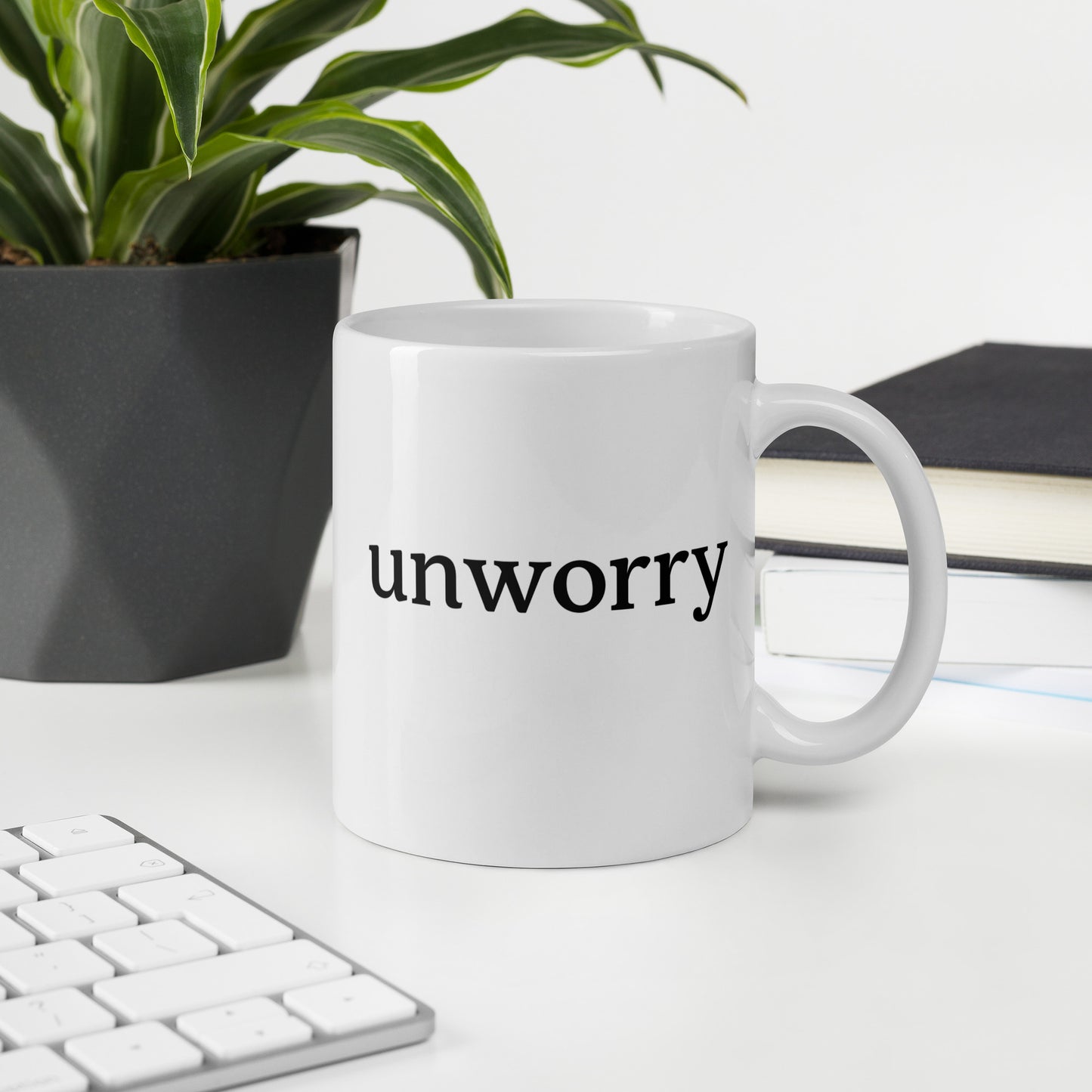 unworry glossy mug