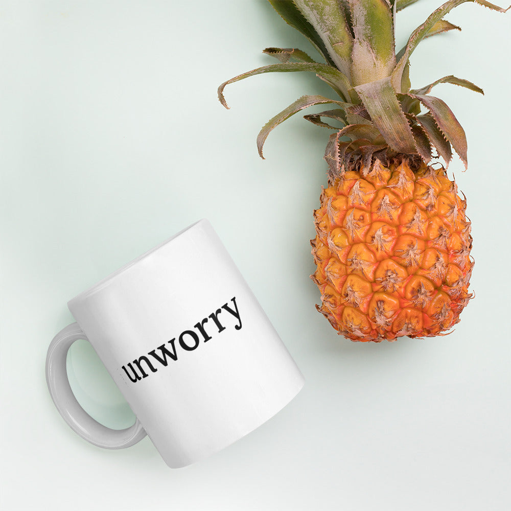 unworry glossy mug