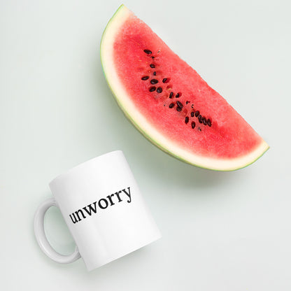 unworry glossy mug