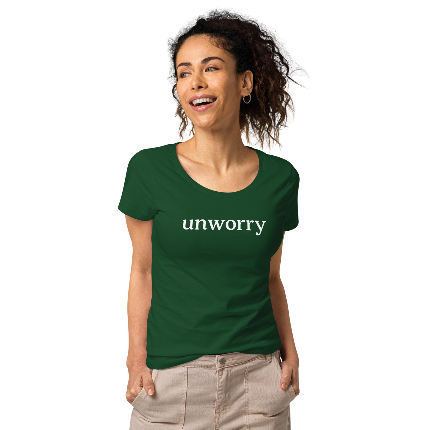 unworry women’s basic organic t-shirt