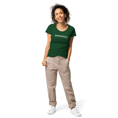 unworry women’s basic organic t-shirt