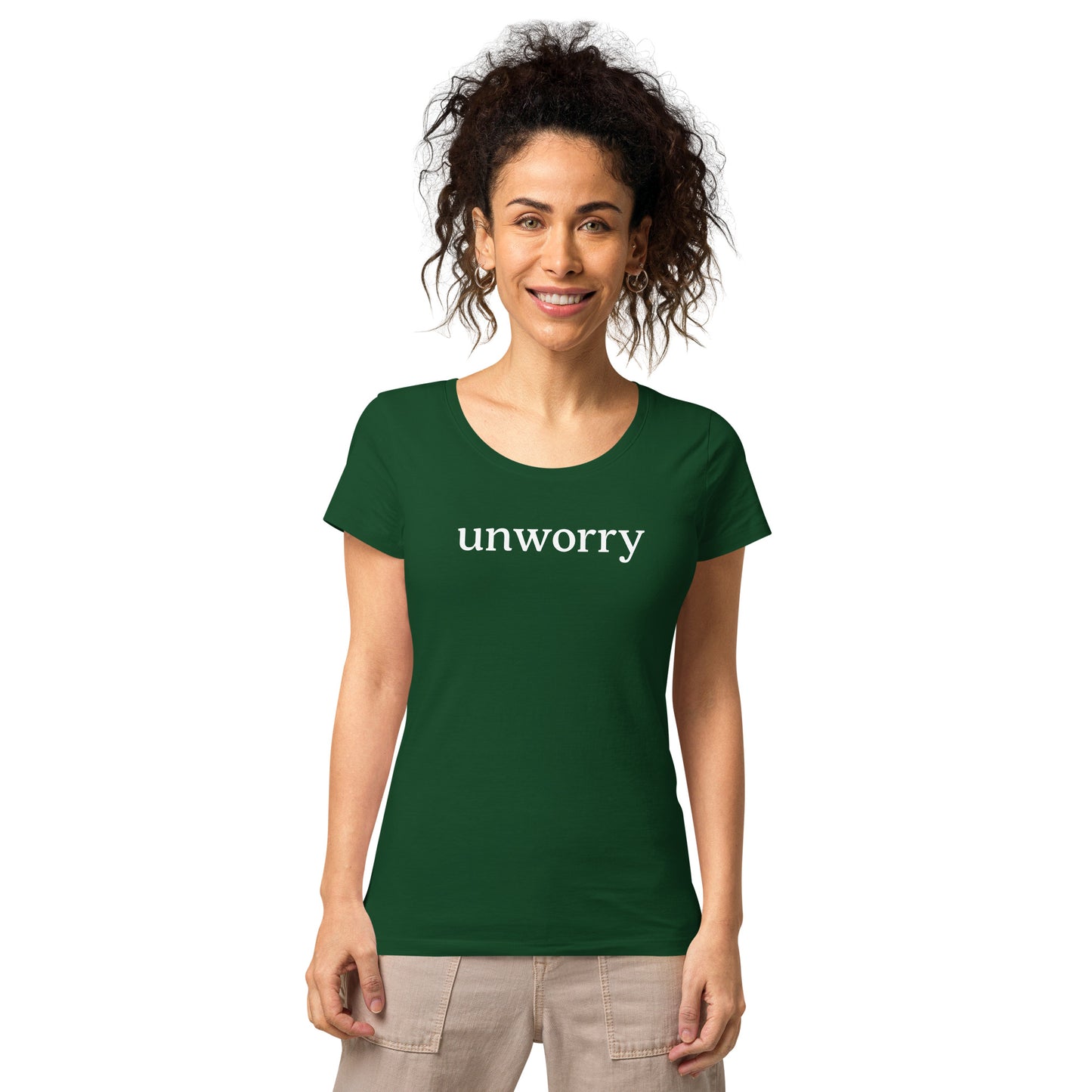 unworry women’s basic organic t-shirt