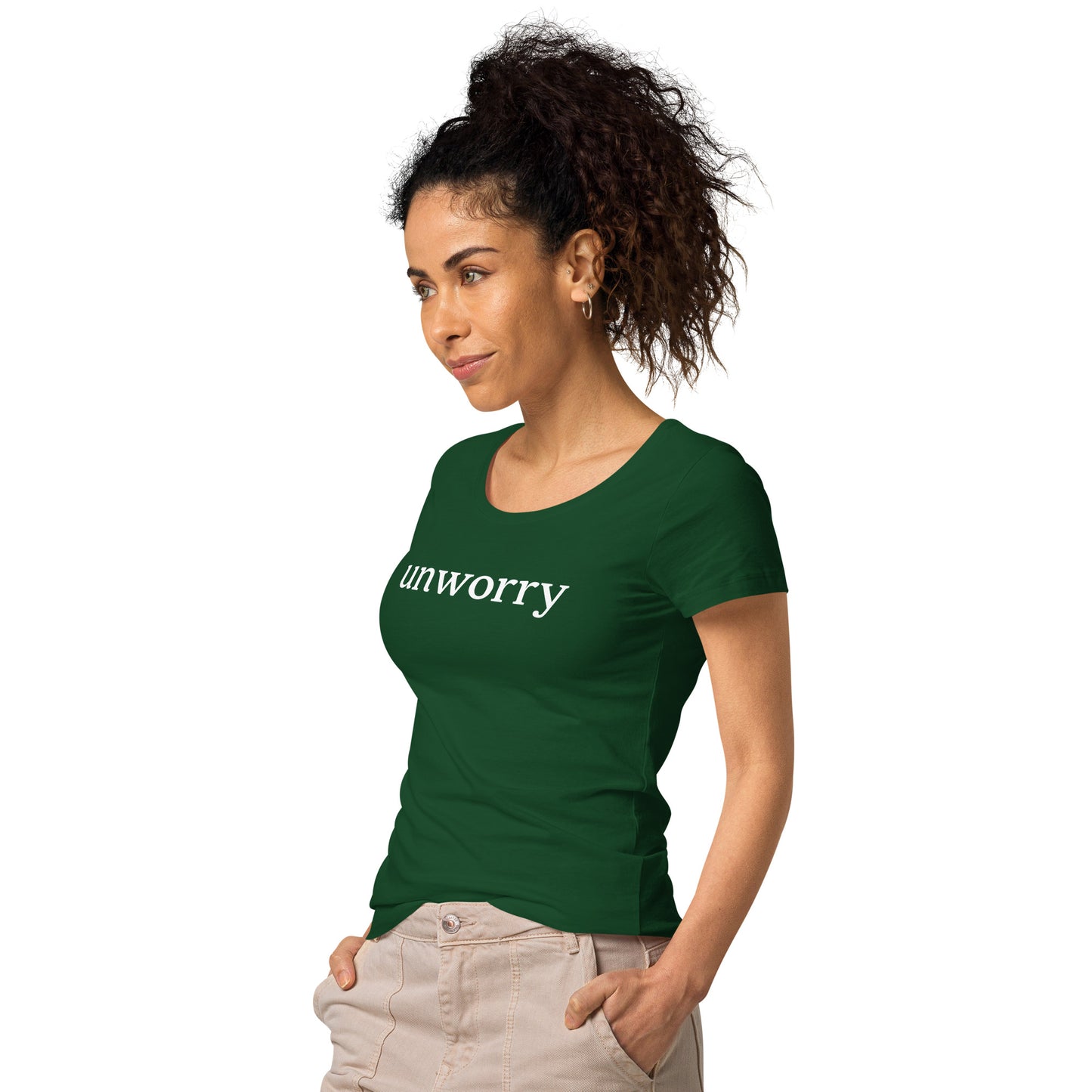 unworry women’s basic organic t-shirt