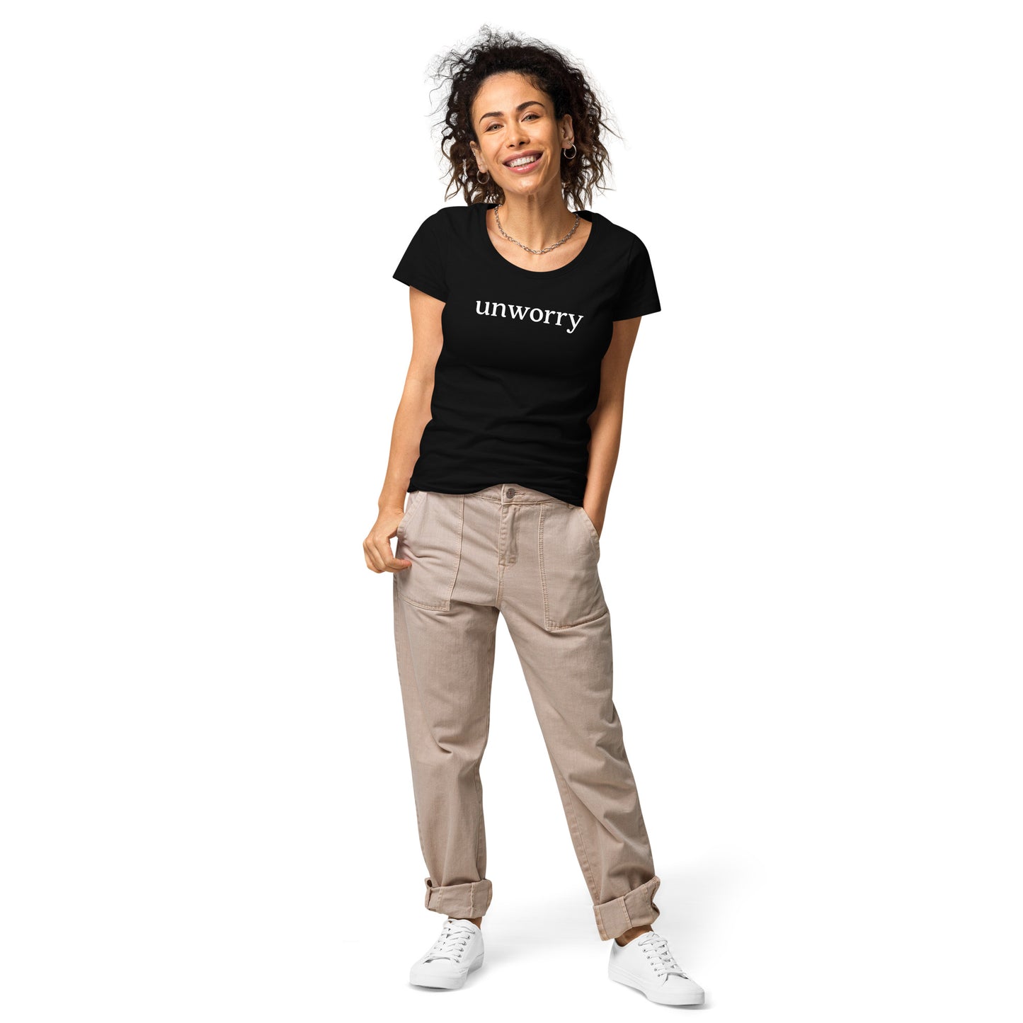 unworry women’s basic organic t-shirt