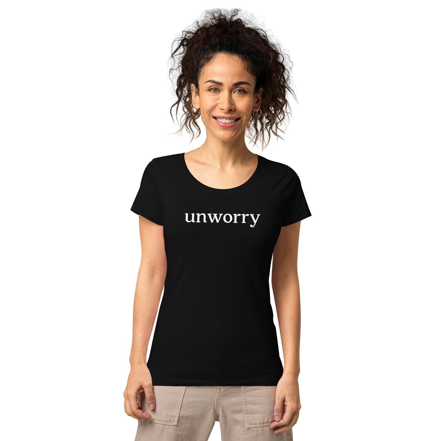unworry women’s basic organic t-shirt