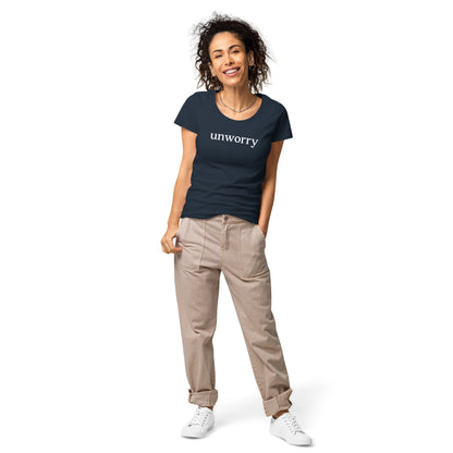 unworry women’s basic organic t-shirt