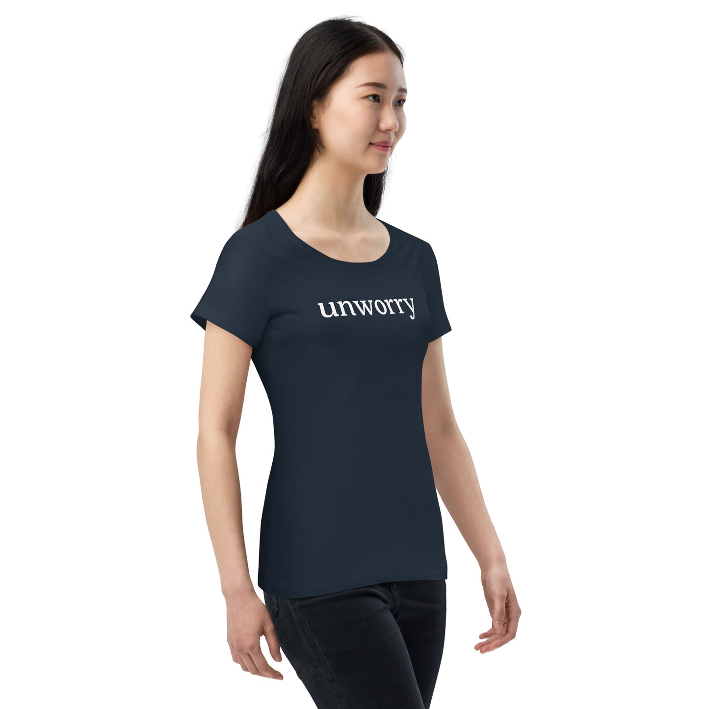unworry women’s basic organic t-shirt