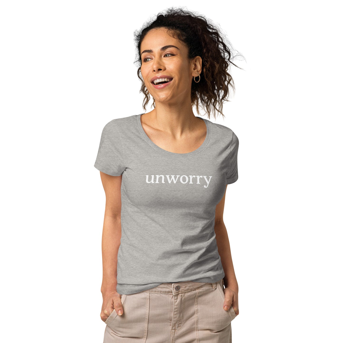 unworry women’s basic organic t-shirt