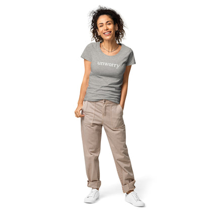 unworry women’s basic organic t-shirt