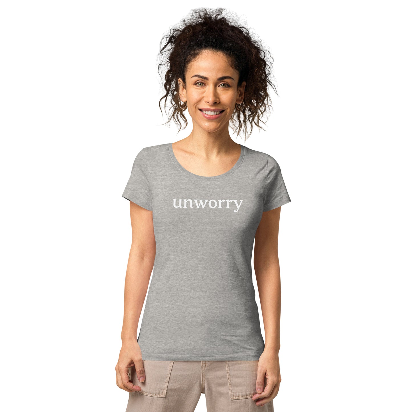 unworry women’s basic organic t-shirt