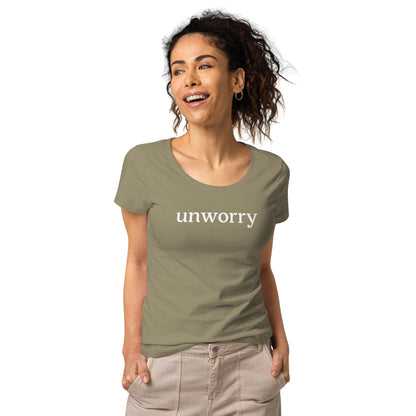 unworry women’s basic organic t-shirt