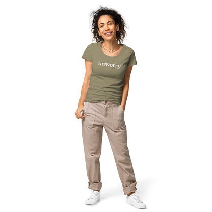 unworry women’s basic organic t-shirt