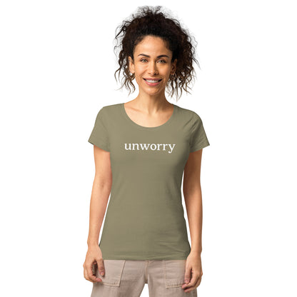 unworry women’s basic organic t-shirt