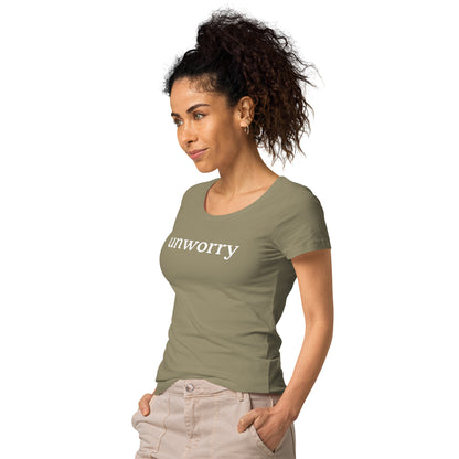 unworry women’s basic organic t-shirt
