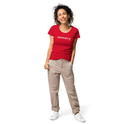unworry women’s basic organic t-shirt