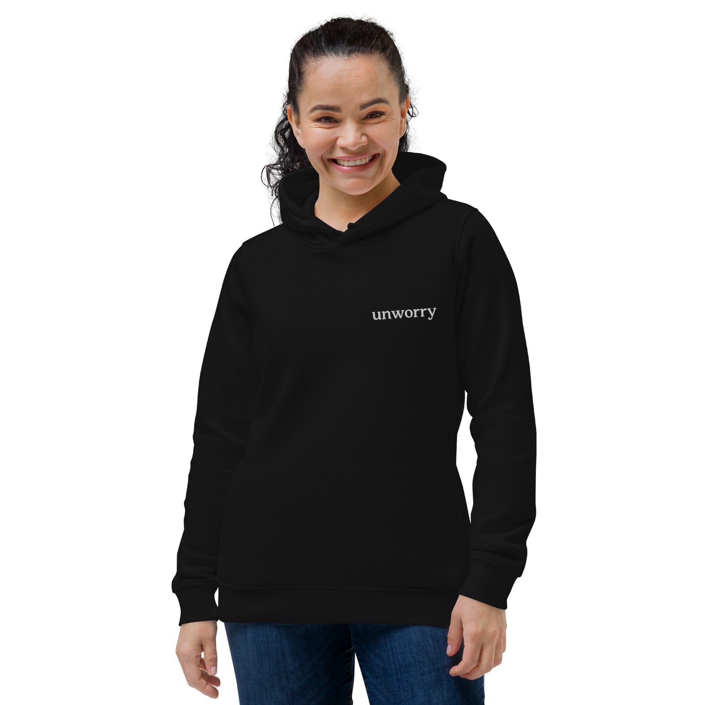 unworry women's eco fitted hoodie
