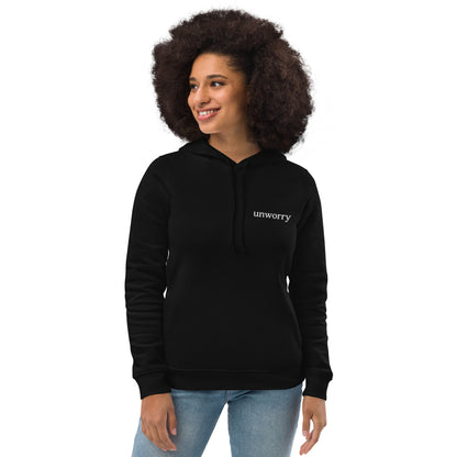 unworry women's eco fitted hoodie