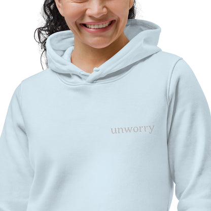 unworry women's eco fitted hoodie