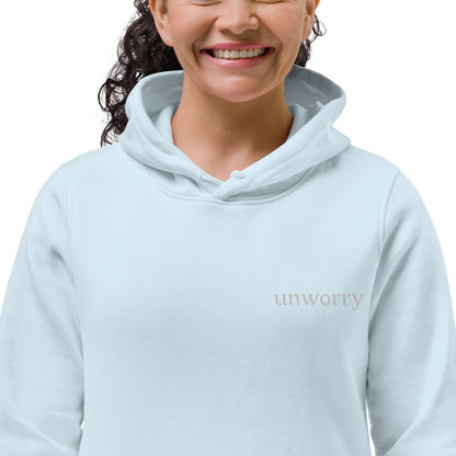 unworry women's eco fitted hoodie