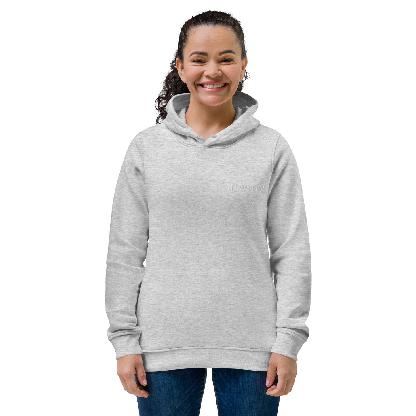 unworry women's eco fitted hoodie