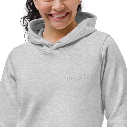 unworry women's eco fitted hoodie