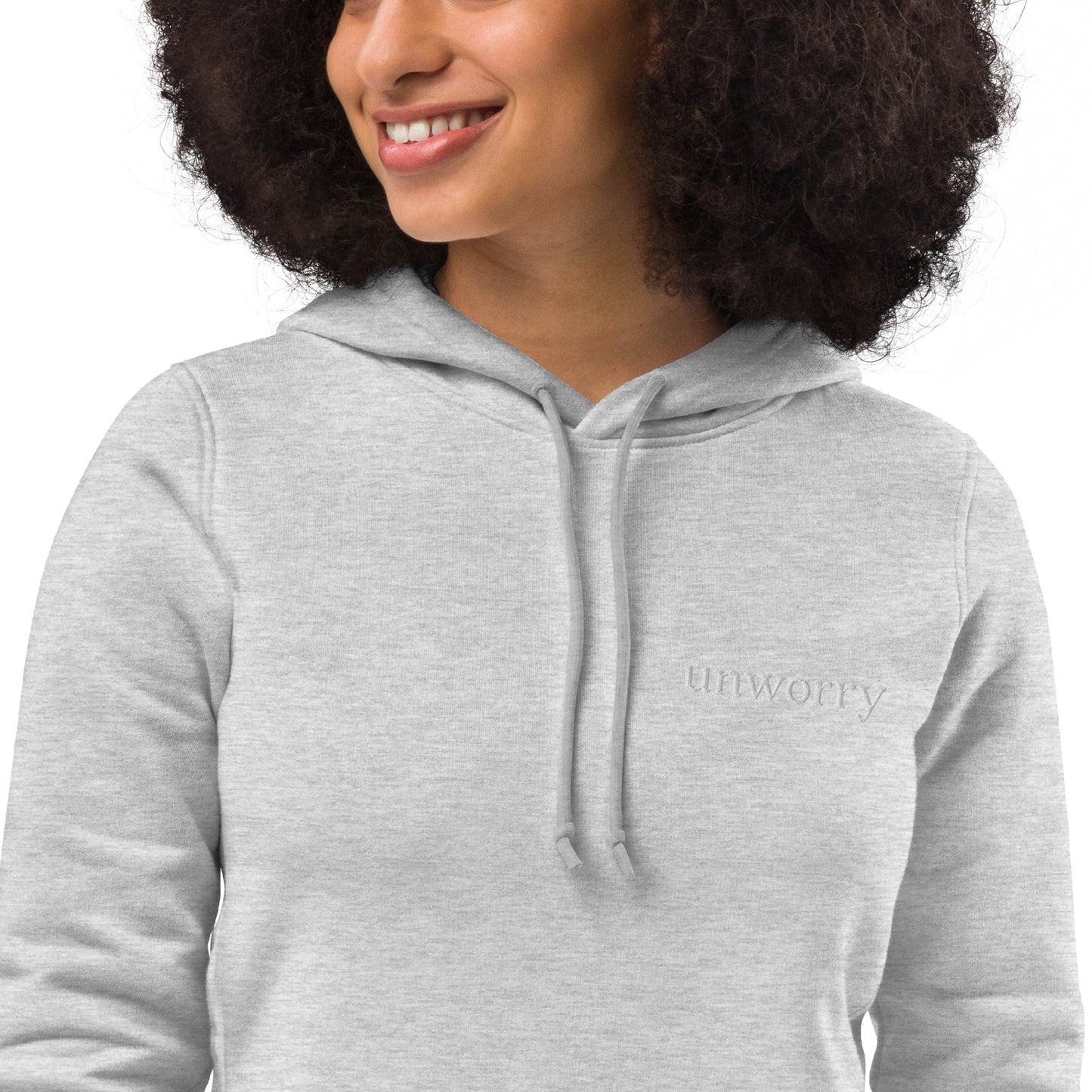 unworry women's eco fitted hoodie