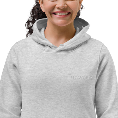 unworry women's eco fitted hoodie