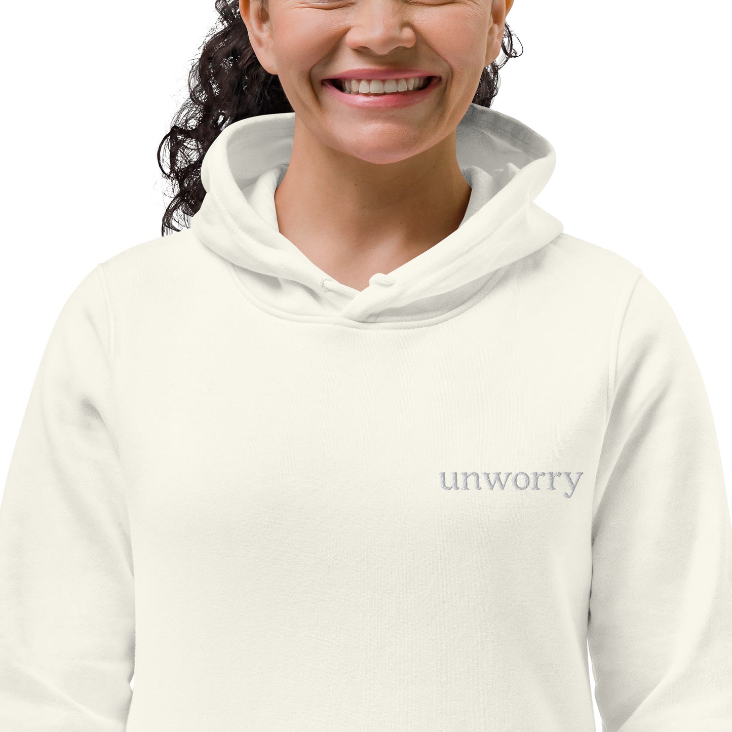 unworry women's eco fitted hoodie