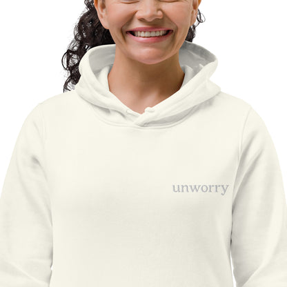 unworry women's eco fitted hoodie