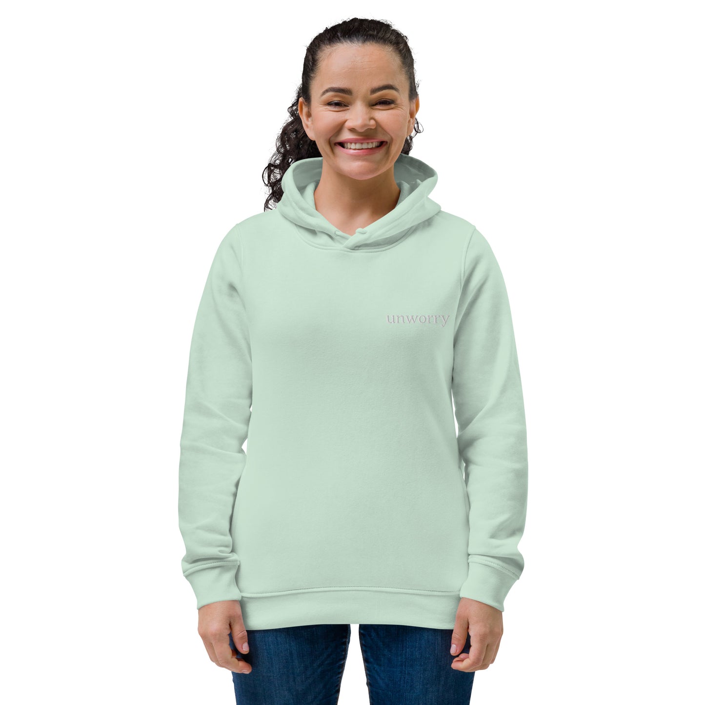 unworry women's eco fitted hoodie