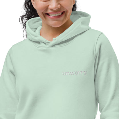 unworry women's eco fitted hoodie