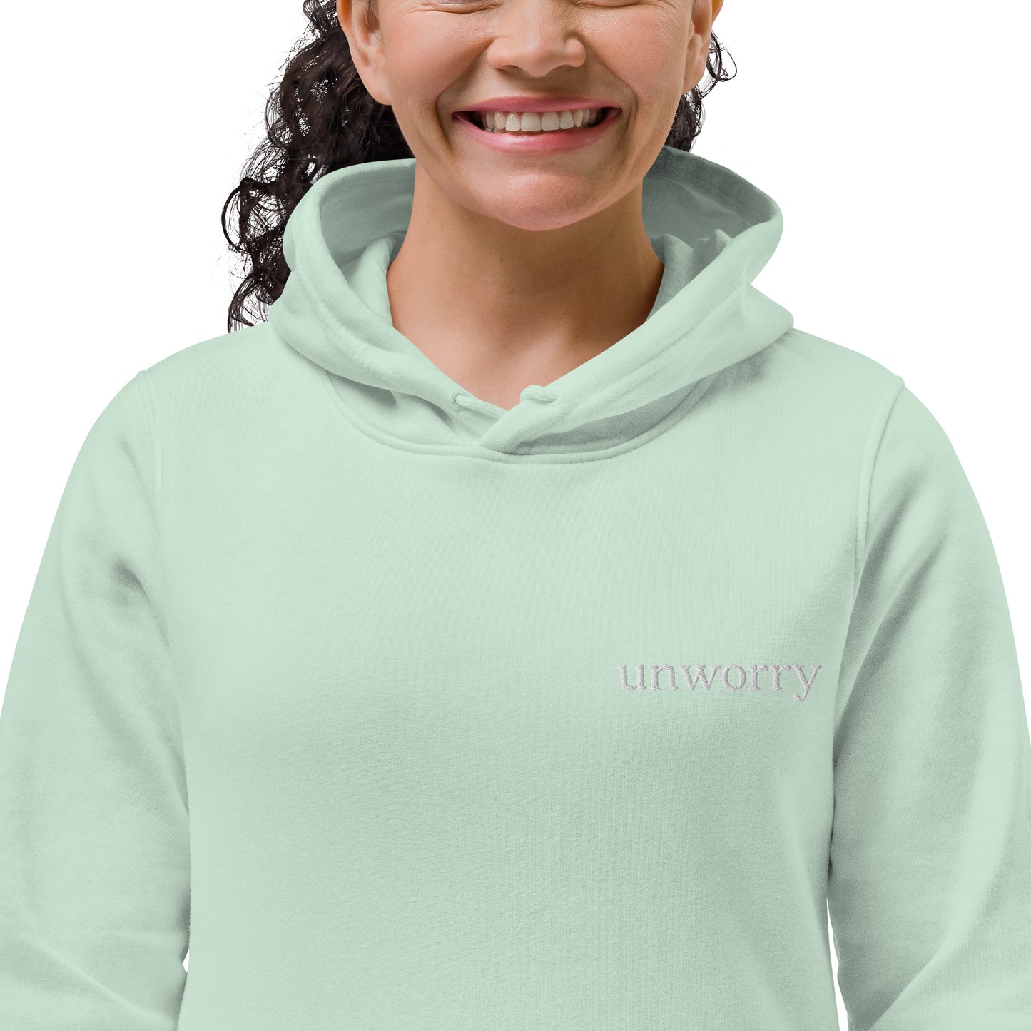 unworry women's eco fitted hoodie