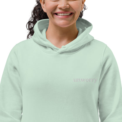 unworry women's eco fitted hoodie