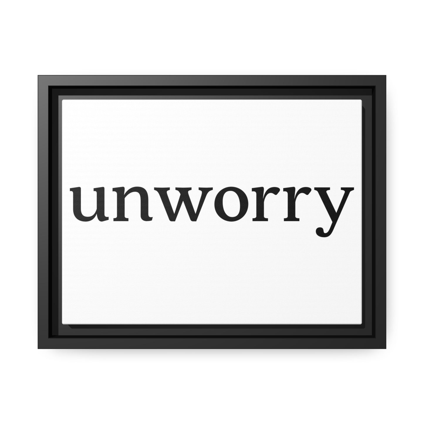 Unworry Framed Eco-Friendly Canvas, Black Frame