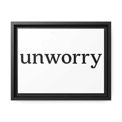 Unworry Framed Eco-Friendly Canvas, Black Frame