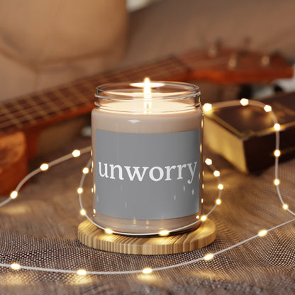 unworry Relaxing 100% Natural Scented Soy Candle, 9oz
