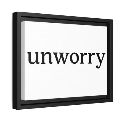 Unworry Framed Eco-Friendly Canvas, Black Frame