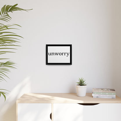 Unworry Framed Eco-Friendly Canvas, Black Frame